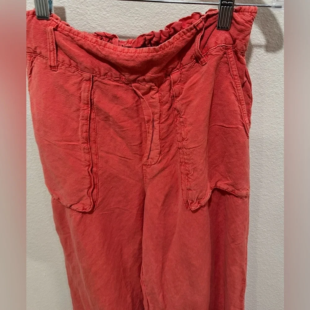 Young Fabulous & Broke‎ Linen Pants Blood Orange/Red size M